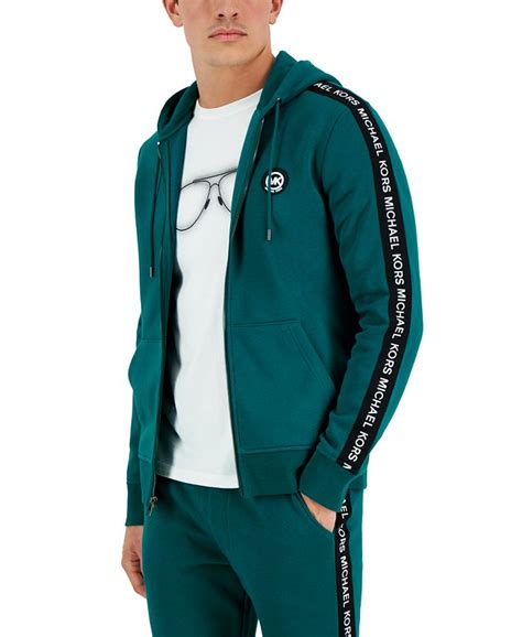 Michael Kors Men's Logo Tape Fleece Hoodie, Created for 